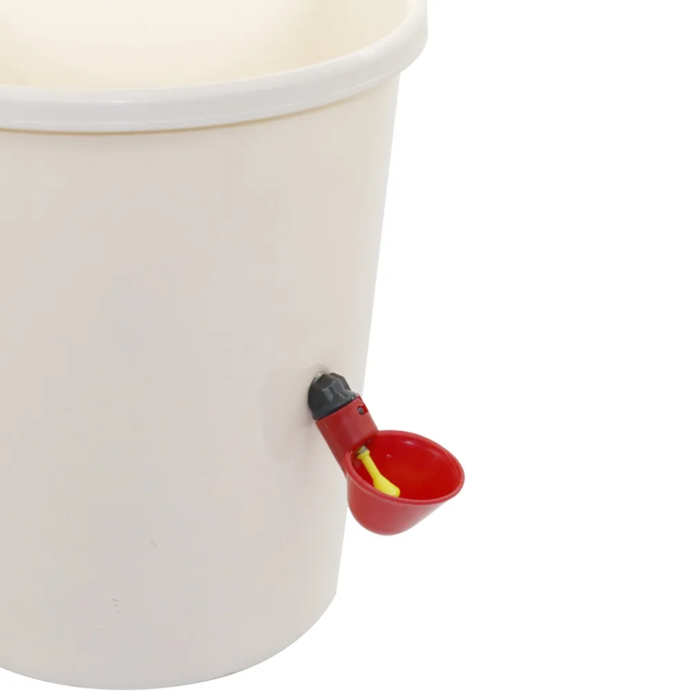 Taza para beber pollo, bebedero automático, alimentador de pollo, vasos de plástico para agua potable para aves de corral, fácil instalación con tornillos, 1 Uds. - imagen 5