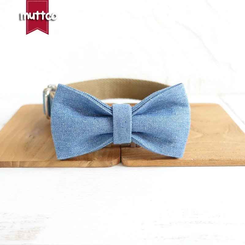 MUTTCO-collar de tela vaquera para perro, Gargantilla hecha a mano, 5 tamaños, UDC003 - imagen 4