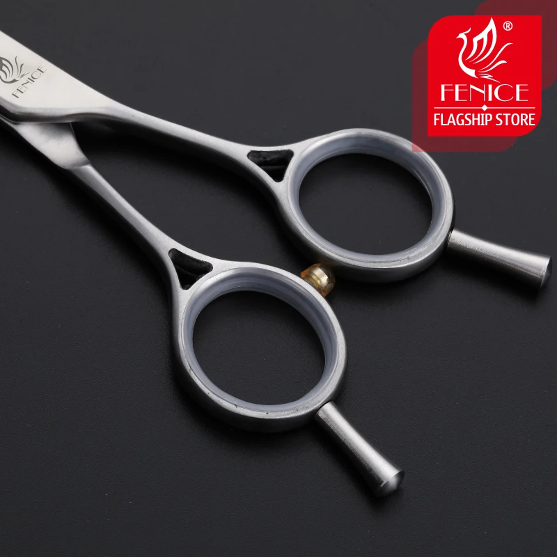 Fenice-Tijeras curvadas profesionales para mascotas, tijeras de aseo para perros, esquejes de pelo para mascotas, 6,75 pulgadas, JP440C - imagen 4