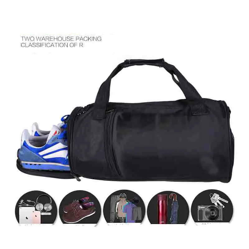 Waterproof Cylindrical Travel Bag Storage Bag Dry and Wet Separation Gym Bag Organizer Sports Outdoor Bag Storage Shoe Debris8