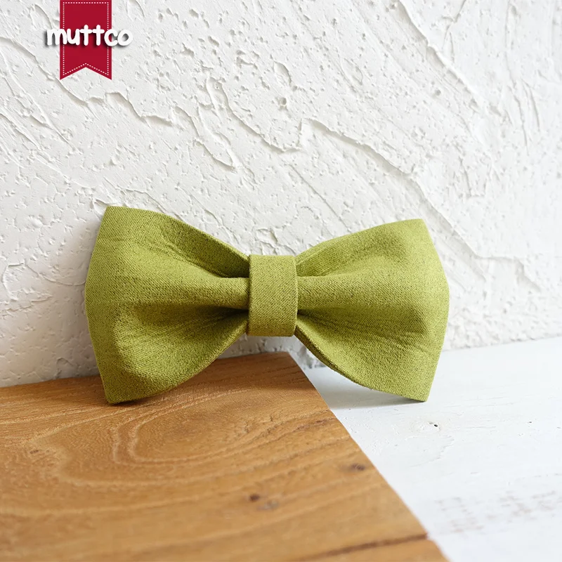 MUTTCO vende al por menor collar de perro de diseño propio THE TREE poliéster satinado y nylon amarillo verde y marrón 5 tamaños collar y correa para perros UDC031 - imagen 2