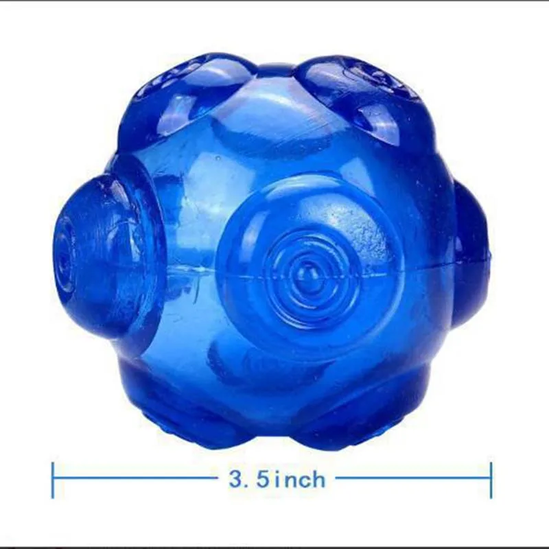 Pelota de juguete de goma para perros y gatos, soporte para masticar con sonido chirriante, pelota Molar de entrenamiento divertido para cachorros, suministros interactivos para mascotas - imagen 5