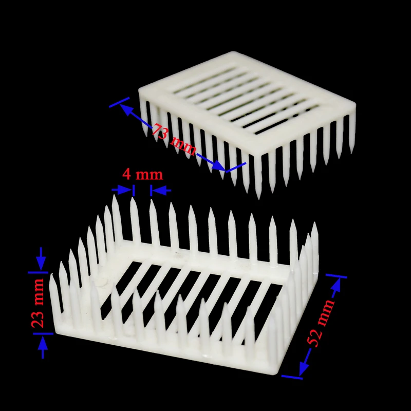 Jaula de plástico Queen Imprison Prisoner Apis Mellifera Apiaary Insert Honeycomb Colive tipo aguja Colony Worker Spado Bee Tools - imagen 2