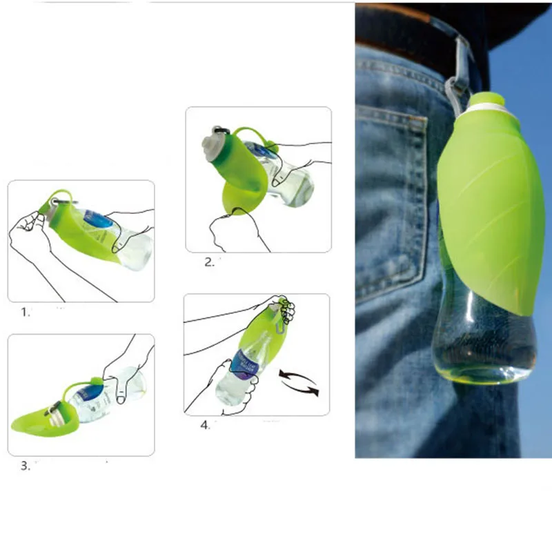 Nuevo Alimentador de agua portátil para mascotas, cuenco plegable para llevar en el coche, hervidor de agua para perros y gatos, contenedor de botella de agua para viajes al aire libre - imagen 4