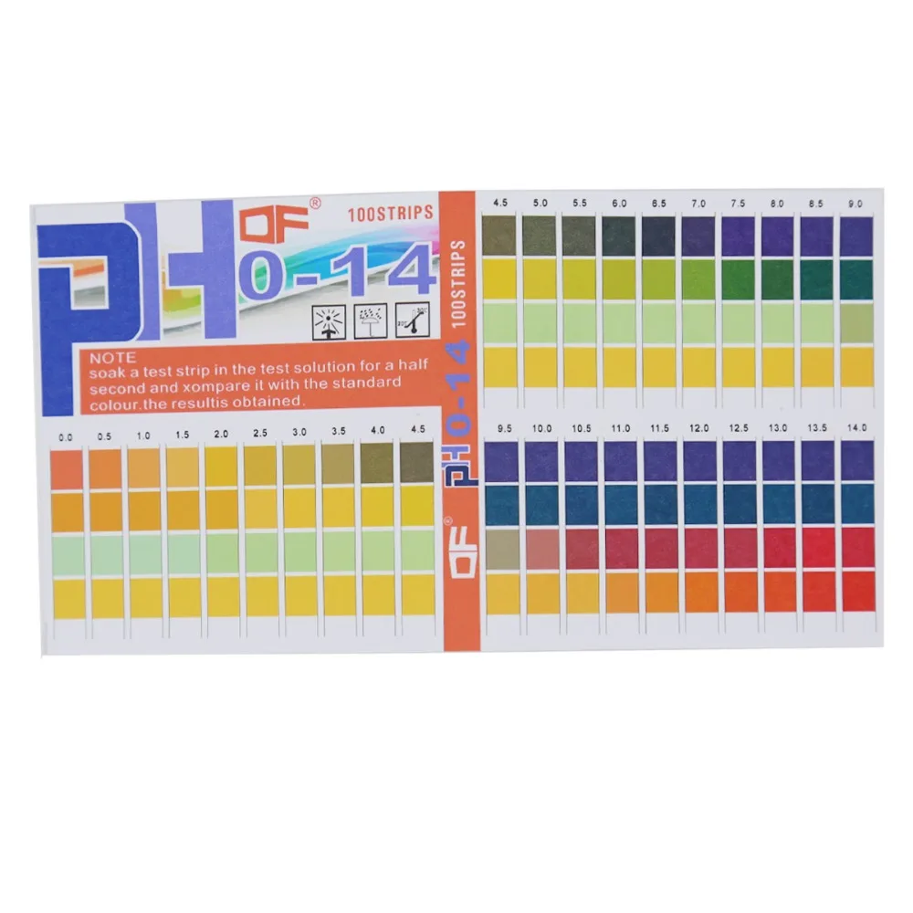 PH 0 -14 Test Paper - Pistha 80 PCS PH 0-14 Test Paper Litmus Strips Tester for Saliva Urine Water Soil Testing - imagen 5
