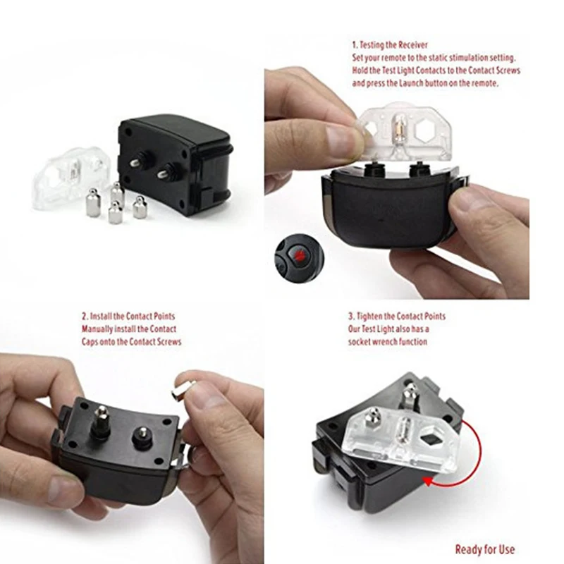 Collar de entrenamiento electrónico para perros, dispositivo con control remoto, pantalla LCD, recargable, resistente al agua, 300 niveles, vibración, choque, deja de ladrar, 998DR, 100 M - imagen 3