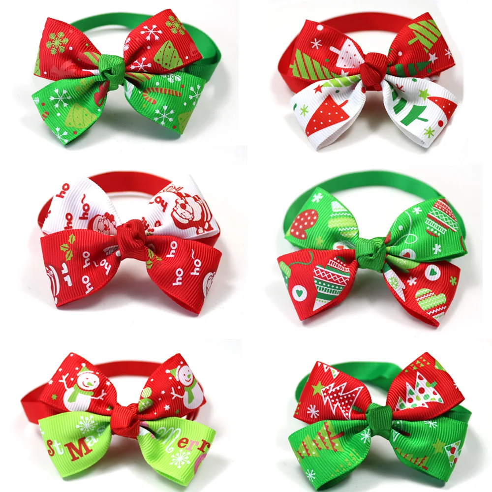 Lazo navideño para collar de perro y gato – Decoración festiva - imagen 3
