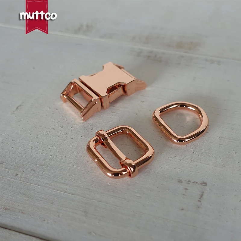 50 juegos por lote, accesorios para Collar de perro DIY, hebilla de Metal de aleación de Zinc con hebilla ajustable y anillo en D en 4 colores chapados de 15-30mm
