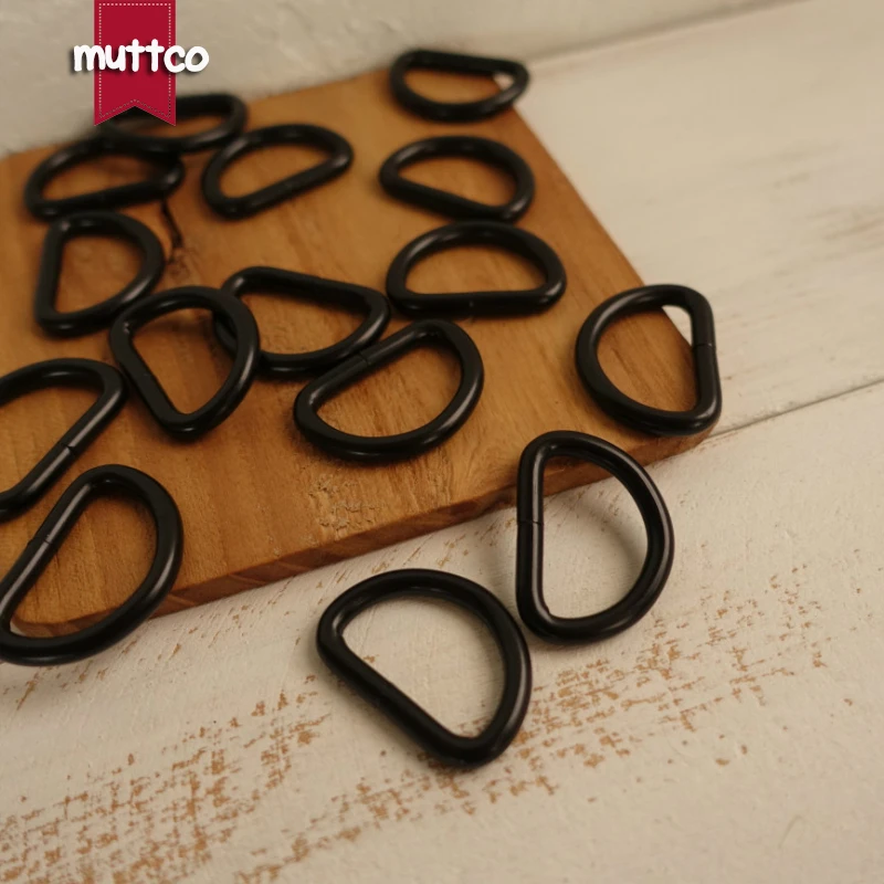 Hebilla de aleación de metal para Collar de perro, cierre de semiranillo en forma de D, color negro, 2,5 cm, DK-007 - imagen 2