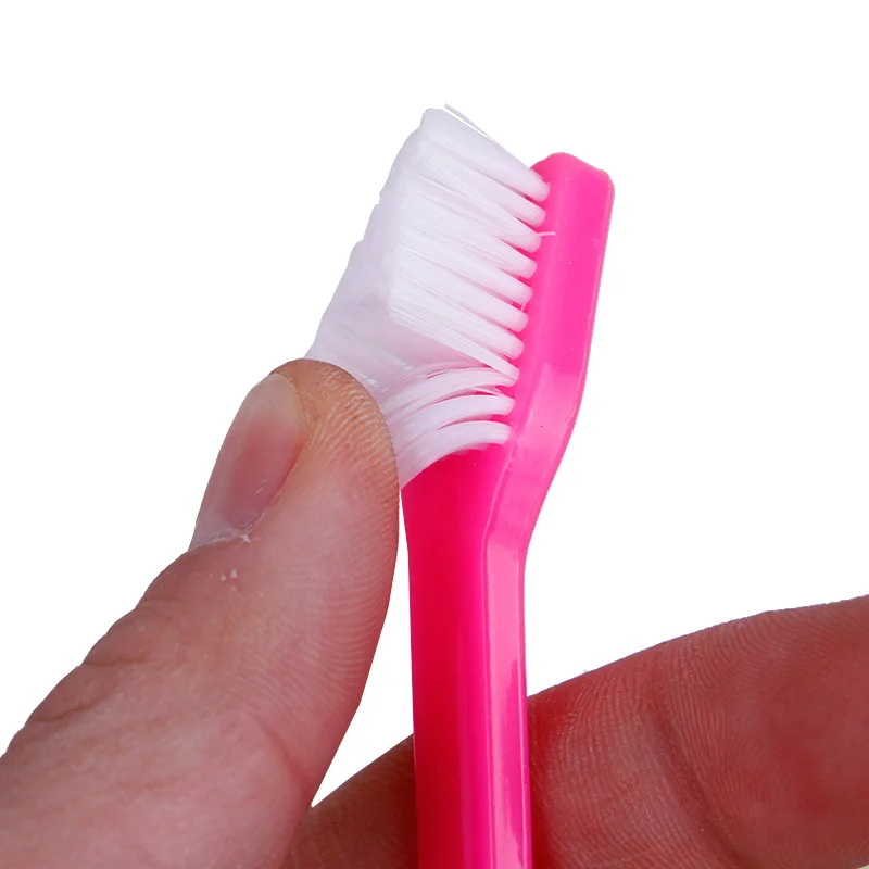 Cepillo de plástico 3 en 1 para mascotas, cepillo de dientes para perros, gatos, cachorros, cuidado de los dientes, pequeño y grande cepillo de limpieza, suministros de herramientas de aseo para mascotas - imagen 4