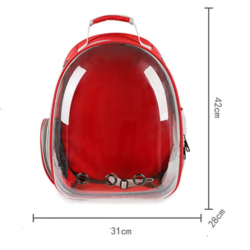 Bolsa de transporte transpirable para mascotas, mochila transparente para viajes al aire libre, bolsa de transporte para cachorros, gatos y conejos - imagen 2