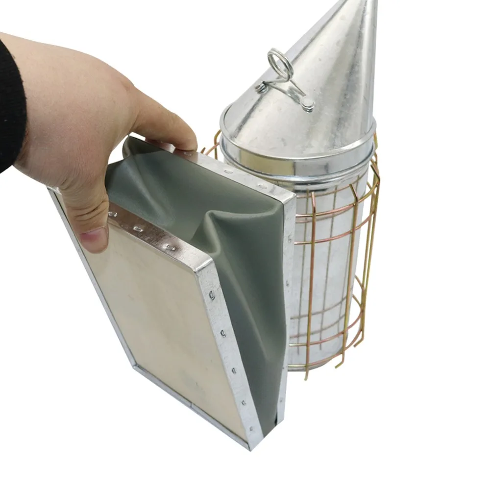 Ahumador de apicultura de acero inoxidable, tabla de protección térmica galvanizada pequeña, herramienta de equipo de apicultura, 1 ud. - imagen 3