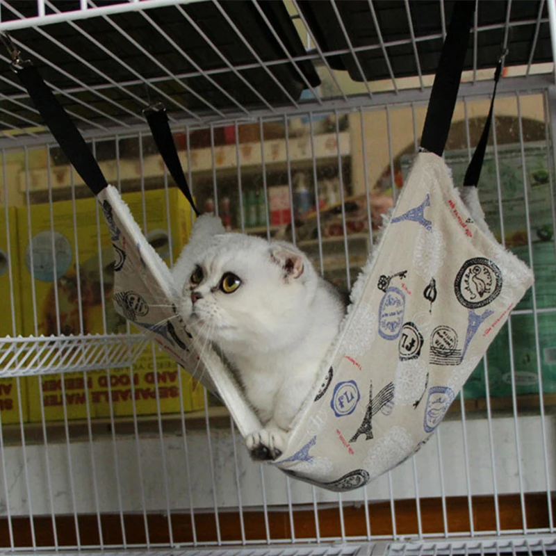 Colchoneta colgante cálida para cama de gato, hamaca suave para gato, hamaca de invierno, jaula para gatitos, funda de cama para animales pequeños, cojín, 7 estilos, suministros para mascotas