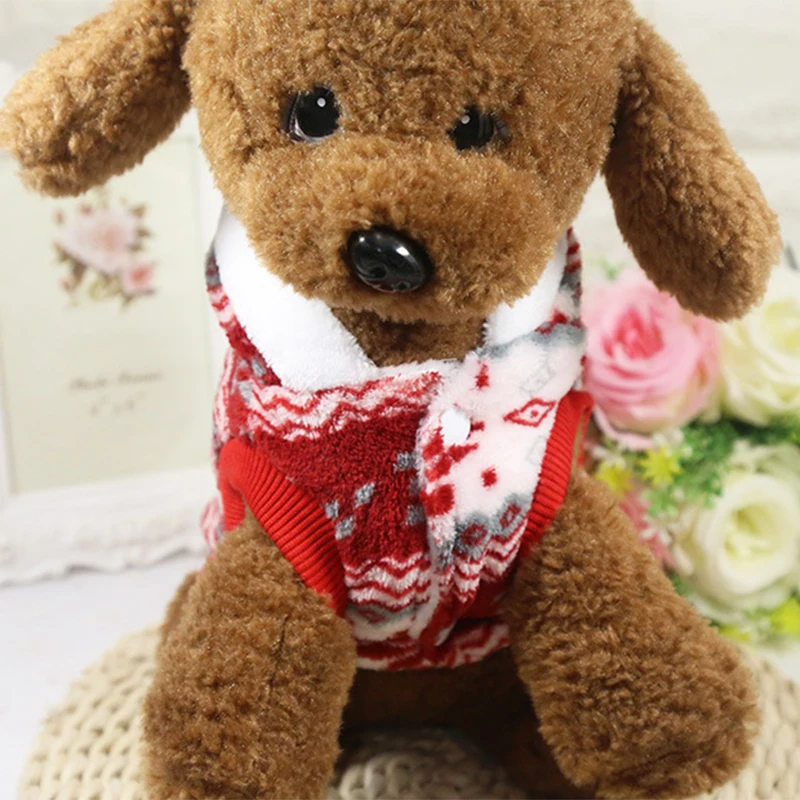 XS-2XL Otoño Invierno ropa cálida para perros chaqueta para cachorros abrigo mono suave para perros camisas suéter para cachorros disfraz Parka para mascotas - imagen 5