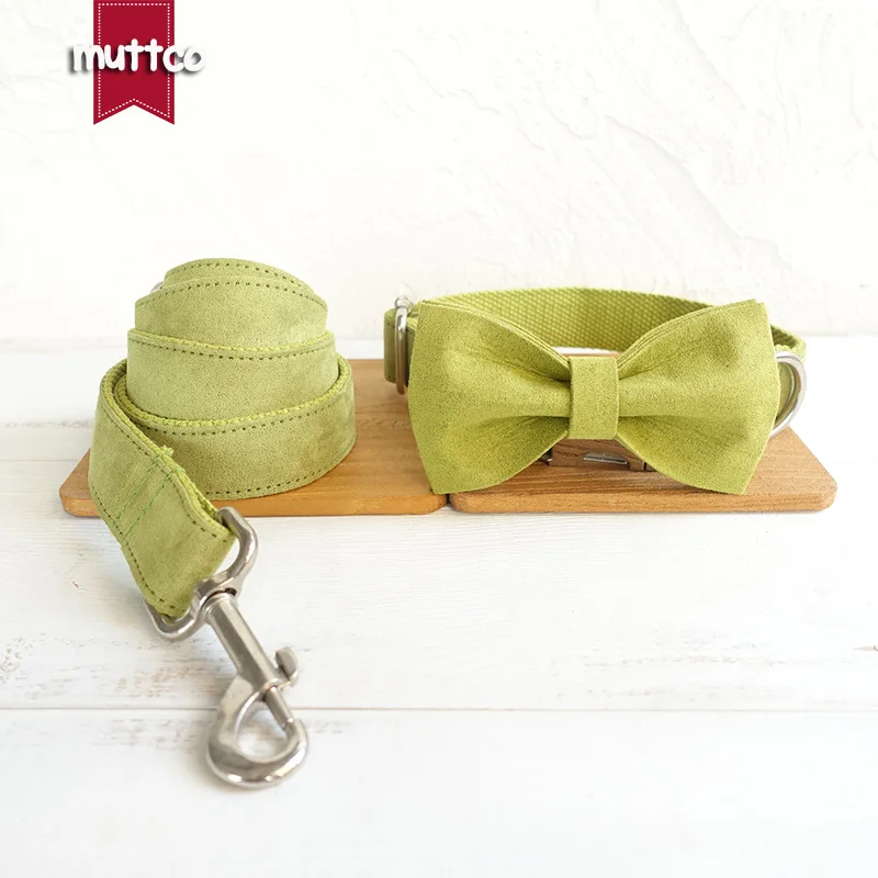 MUTTCO Collar de perro antipérdida de diseño propio al por menor personalizado THE CANDY GREEN collar o correa de perro de poliéster satinado y nailon 5 tamaños UDC030 - imagen 5