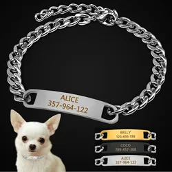 Collar grabado con nombre para perros y gatos Chihuahua ajustable