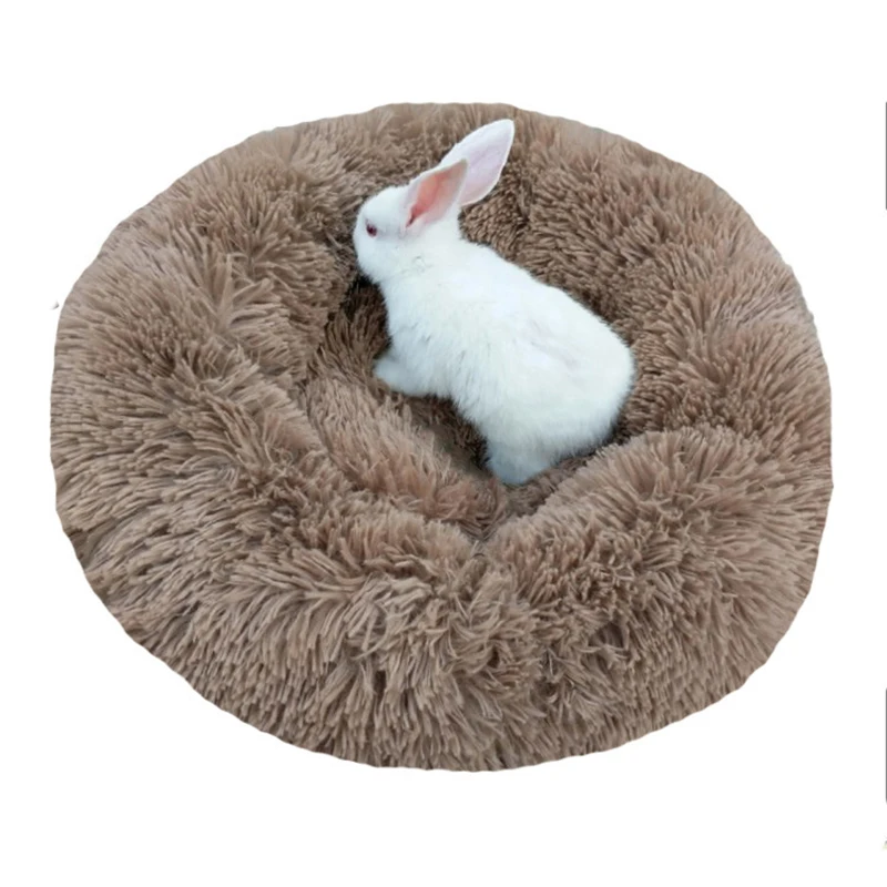 Cama de felpa para gatos, casa para mascotas, cojín suave y largo de felpa para gatos, cama para perros pequeños, nido para gatos, cama para dormir cálida para invierno, estera para cachorros - imagen 3