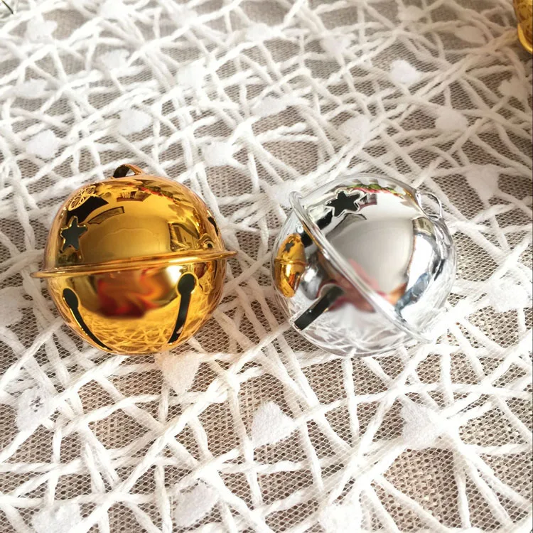 Campanas para perros doradas y plateadas, 2 colores, juguete para mascotas, accesorios para perros alegría para perros pequeños, campana para cuello de cachorro ZL141 - imagen 2