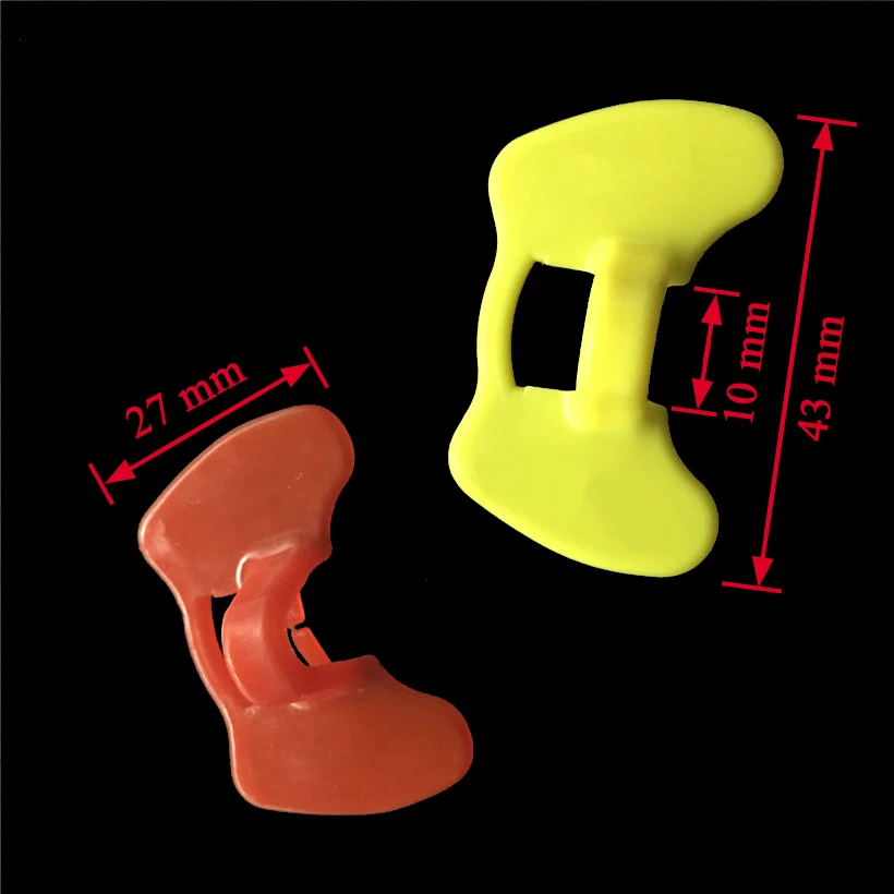 500 Uds nuevas gafas de pollo 43*27mm gafas de pavo real rojo gafas de faisán plástico sin perno gafas de pollo - imagen 3