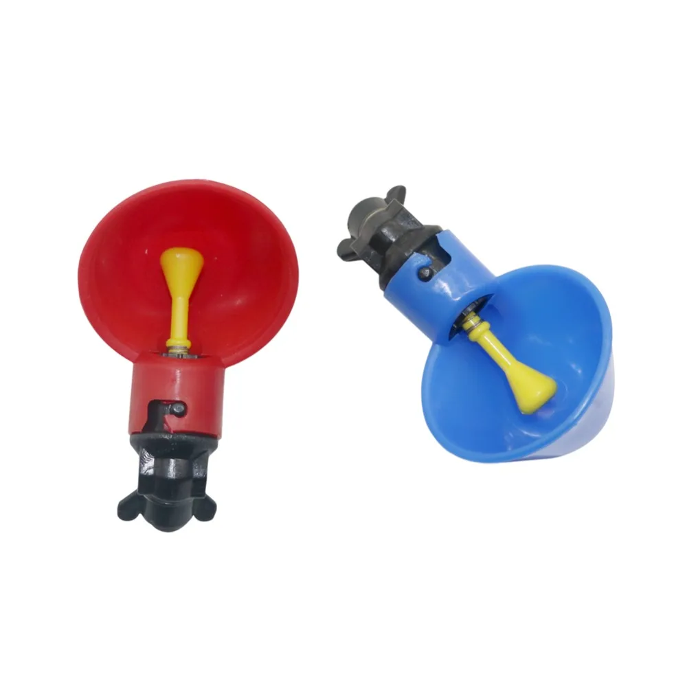 Taza para beber pollo, bebedero automático, alimentador de pollo, vasos de plástico para agua potable para aves de corral, fácil instalación con tornillos, 1 Uds. - imagen 3