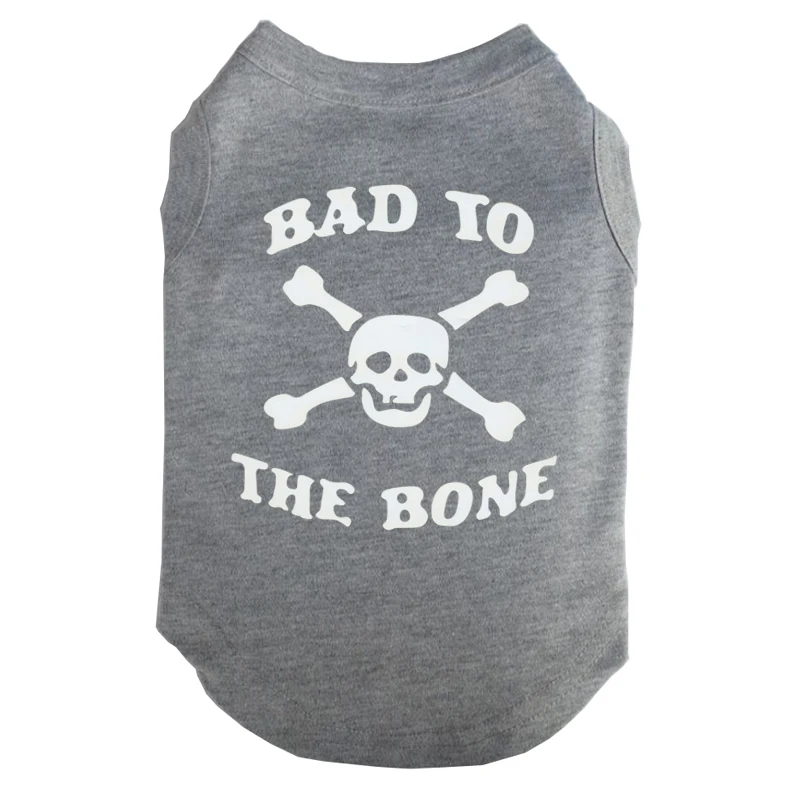 Camisetas sin mangas todas estaciones gran oferta BAD TO THE BONE mascotas