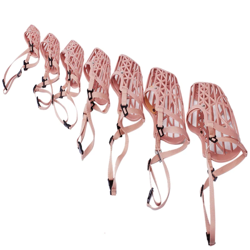 Bozal de seguridad para perros, máscara transpirable de malla antiladridos, ajustable, antimordedura