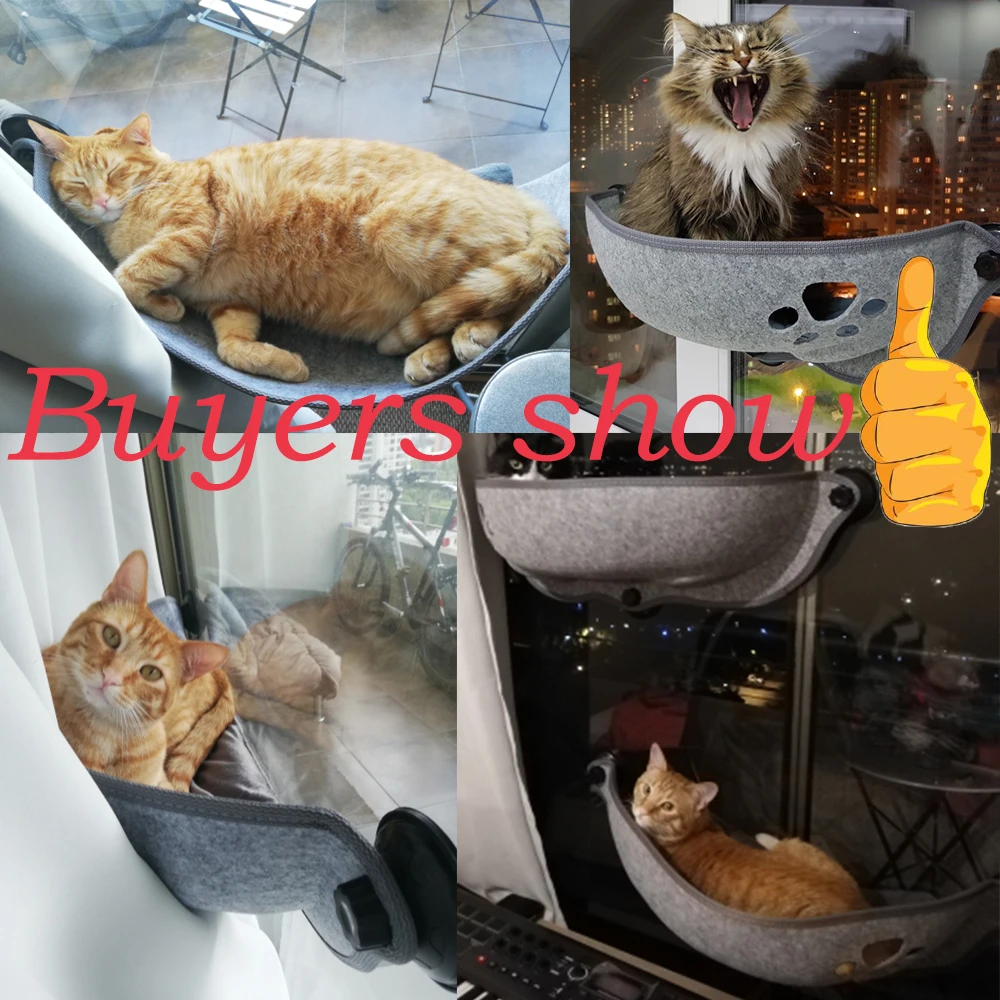 Hamaca de succión para mascotas, cama de fieltro para ventana, estante de descanso para gatos, casa, tumbona, Hurón, cama para mascotas, cálido, suave y cómodo, BD0150 - imagen 3