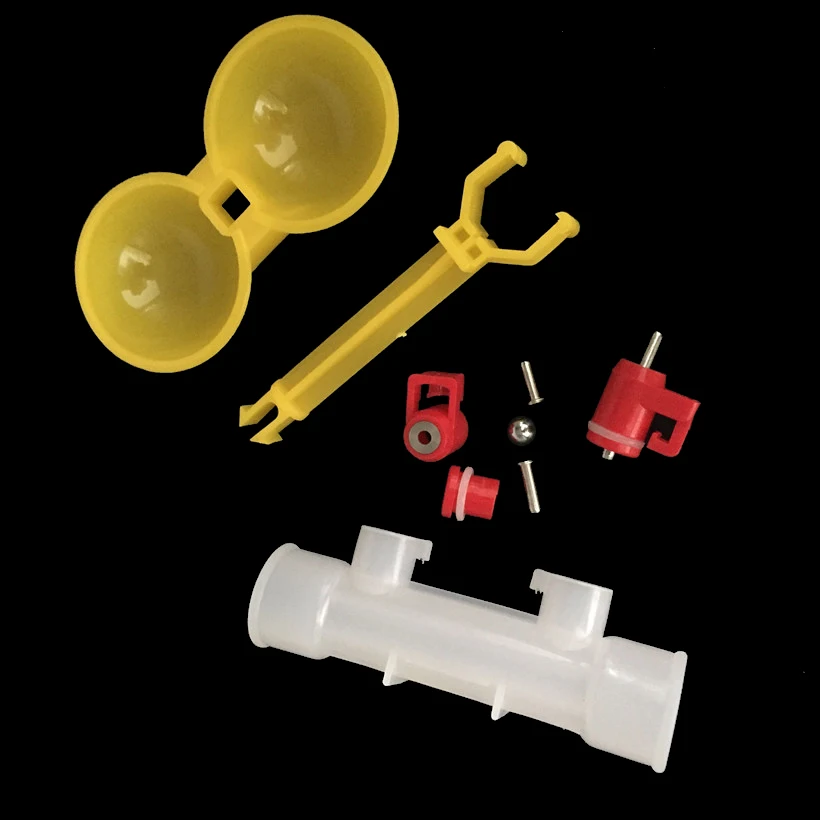 Bebedero de pollo con doble boquilla, vasos colgantes para beber, alimentador de pollo, equipo de Agricultura, 10 Uds. - imagen 5