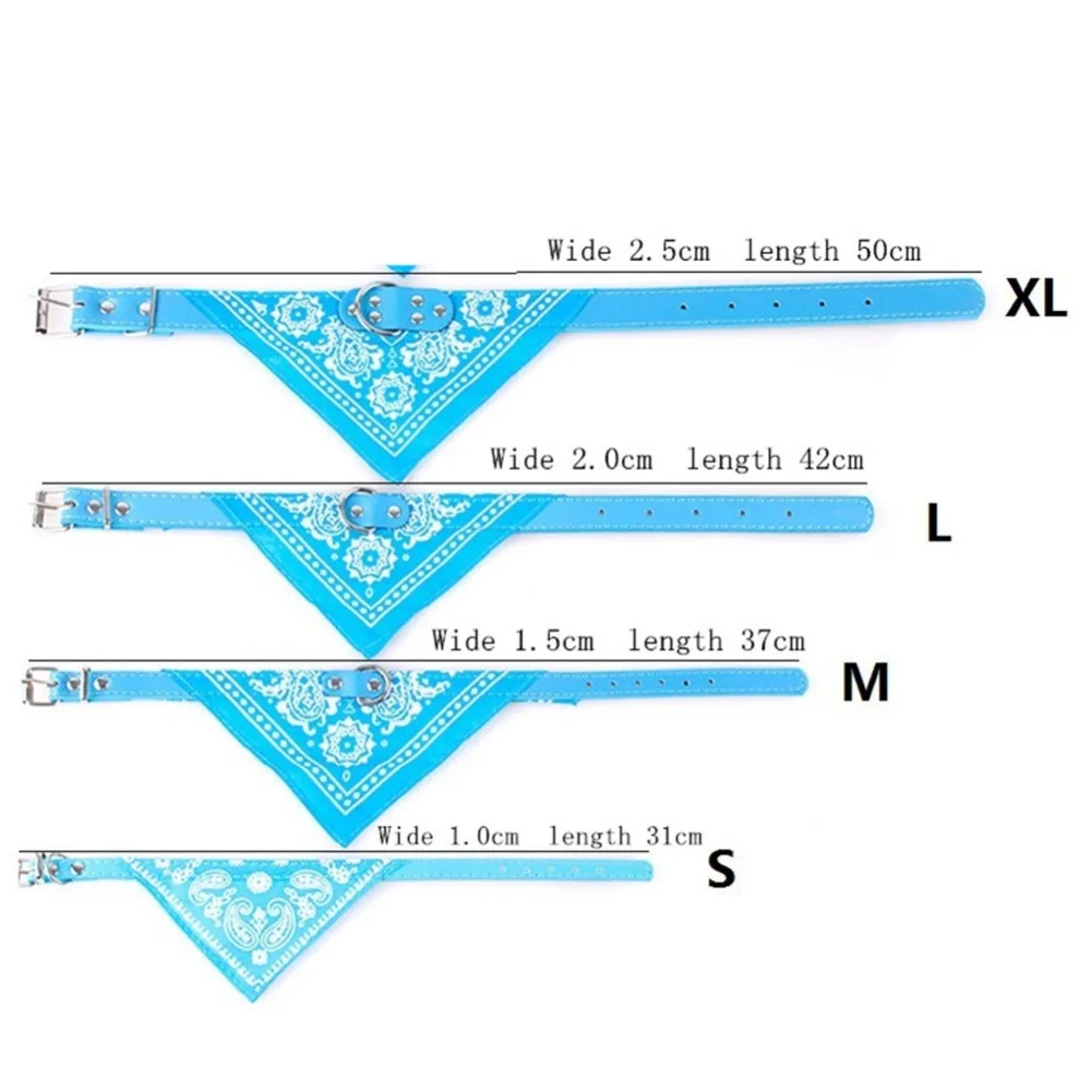 Bandana ajustable de cuero con estampado para perro, pañuelo suave para mascotas, suministros para gatos, Chihuahua, cachorro - imagen 4