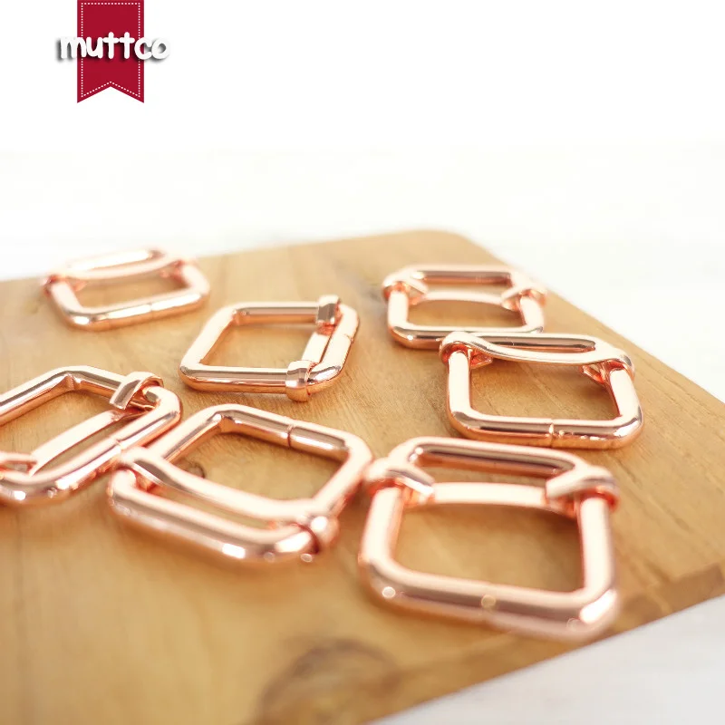 Collar de perro de 2,0 cm, hebilla ajustable de metal rosa y dorado para maleta, correas de hebilla ajustables para mochila, LXK-005 - imagen 4