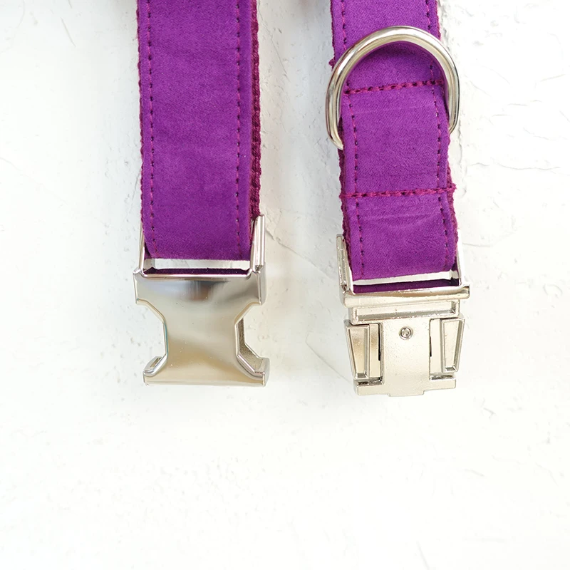 MUTTCO, venta al por menor personalizada, collar de perro de diseño propio, THE CANDY PURPLE, nombre de mascota grabado hecho a mano, collar y correa para perro de 5 tamaños UDC029 - imagen 2