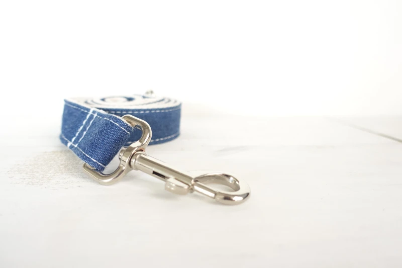 MUTTCO vende al por menor correa de perro de alta calidad de diseño propio de estilo único THE WHITE JEAN collares y correas de perro lisos 5 tamaños UDL017 - imagen 2