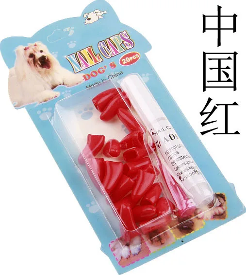 20 piezas de gorros suaves de silicona para uñas de gato, gorros para el cuidado de patas de gatito y mascotas, Protector de uñas para mascotas, cubierta para uñas con juego de pegamento gratis - imagen 4