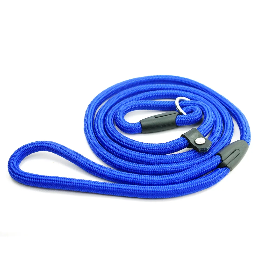 Correa de nailon ajustable para perro, Collar P de entrenamiento, correa de plomo para perros pequeños, medianos y grandes, 120cm, rojo, azul, negro, marrón - imagen 5