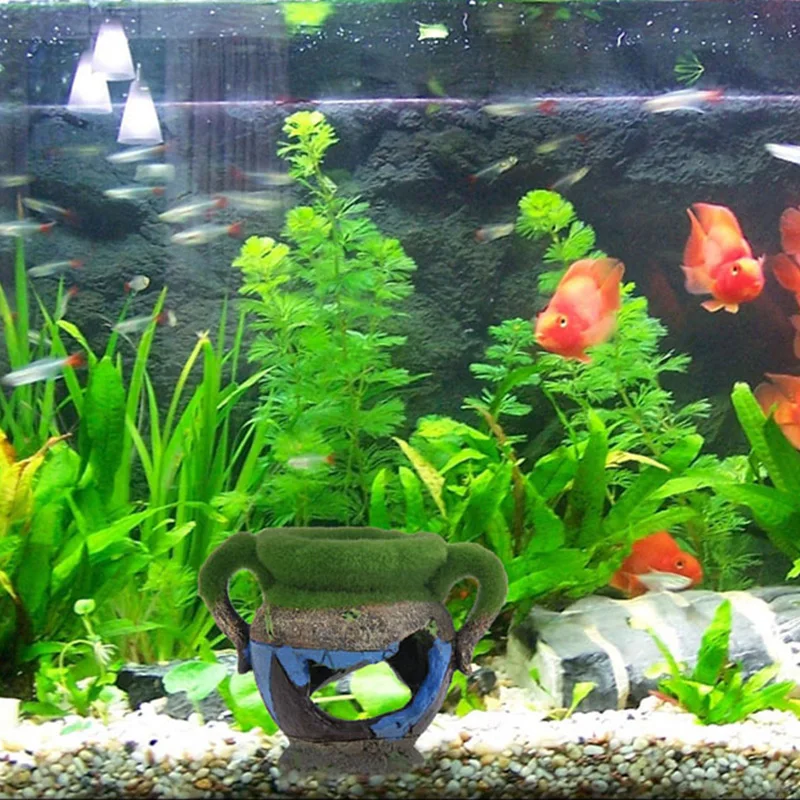 Jarrón de acuario de resina Vintage, adorno de casa, refugio de pecera, cueva, decoración de acuario para peces, Reptiles, figuritas de fondo - imagen 2