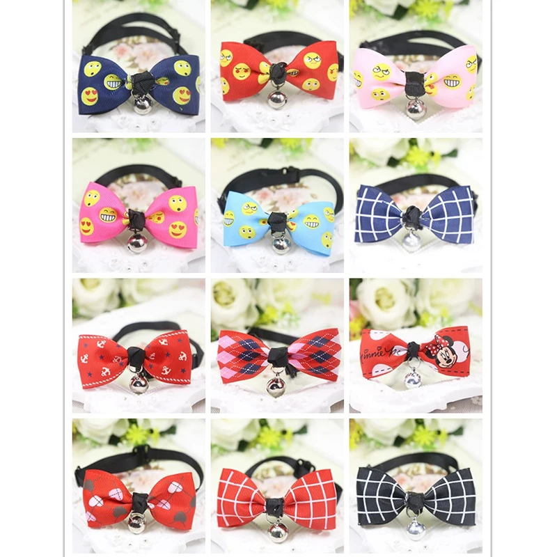 Pajarita ajustable para perro y gato, collar con bonito lazo, collares para perro con campana para cachorro, gato, tienda de mascotas, accesorios, decoración para perros - imagen 3