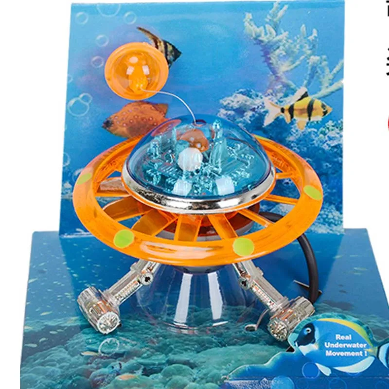Estatua de acuario de OVNI suspendido, adornos decorativos de tanque de peces, fondo flotante, herramientas de paisaje de decoración de acuario - imagen 3