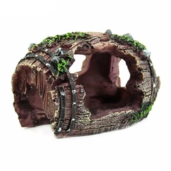 Decoración de resina para acuario: cueva y accesorios para pecera