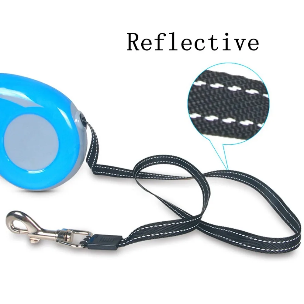 Correa retráctil para perro, cinta de nailon reflectante sin enredos, para caminar, perros de raza pequeña, mediana y grande, automática, extensible - imagen 2