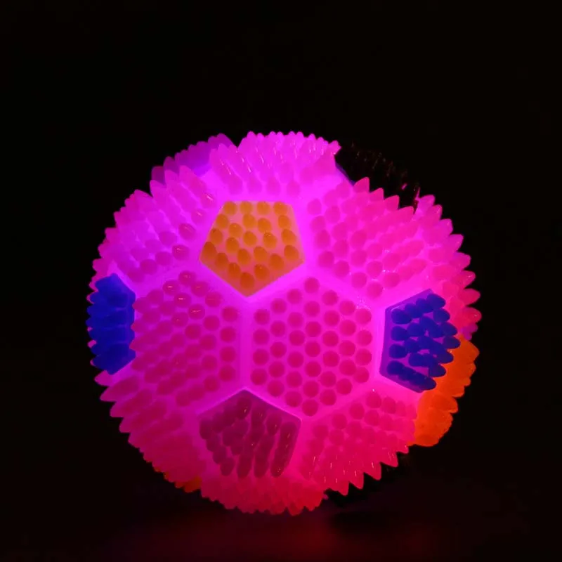 Bola para masticar para mascotas, bola Led brillante con botón incorporado, batería para perros y gatos, juguetes interactivos para exteriores - imagen 3