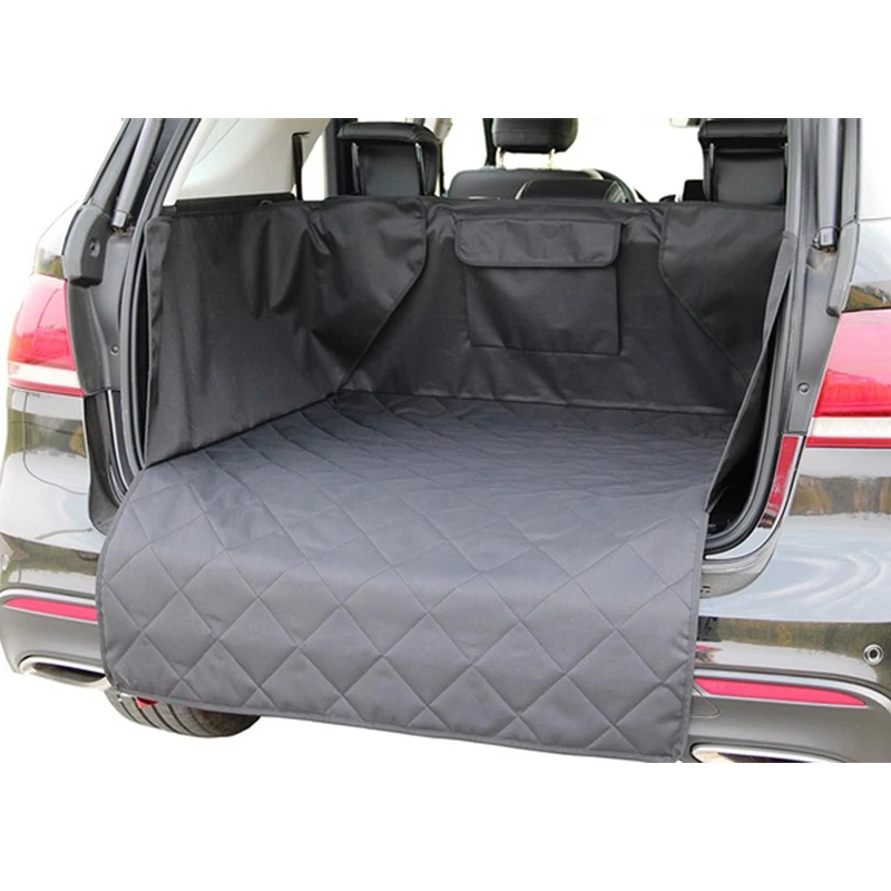 Estera impermeable para mascotas, portadores para perros, cubierta segura para forro de carga, Protector de viaje para coche lavable, funda para asiento trasero, bolsillos para barrera para mascotas SUV - imagen 5
