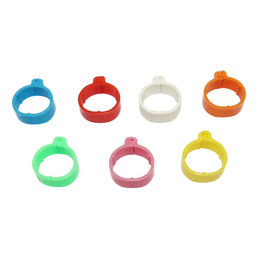 Hebilla de plástico de tipo abierto para pollo, pato, ganso, anillo de pie, equipo de cría de aves de corral, diámetro interior de 140 cm, 7 colores, 1,6 uds. - imagen 5