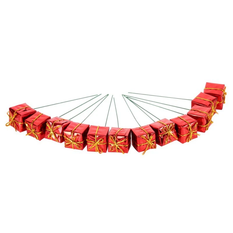 Adorno colgante para árbol de Navidad, decoración colorida para árbol de Navidad, 12 unidades por lote - imagen 4