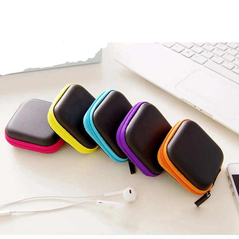 prativerdi Zipper Lock Earphone Storage Bag Protective USB Cables Container travel Organizer key Charger Case Coin Money Box6