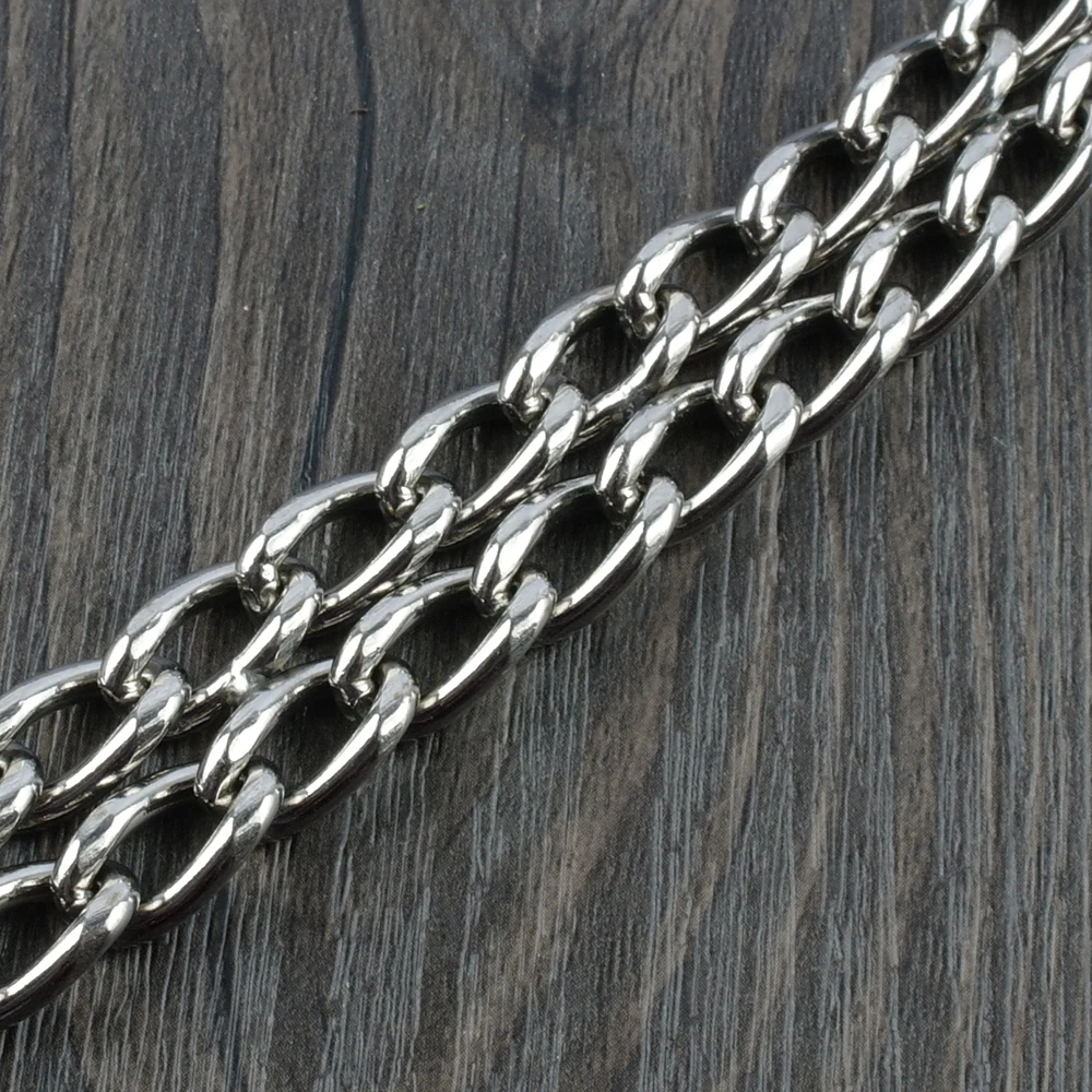 Collar de perro Martingale de acero inoxidable, cadena de Metal, doble fila, Gargantilla cromada, Collar de espectáculo de entrenamiento, Control de seguridad ajustable - imagen 5