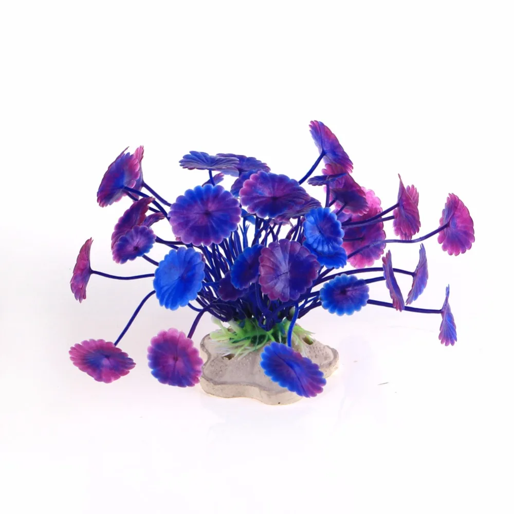 Decoración de acuario con flores y plantas - accesorios de pecera - imagen 3