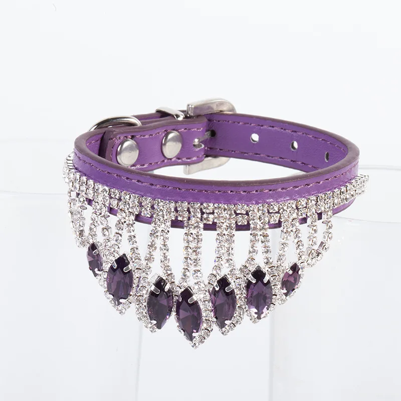 Collar de cristal para perro, collar de diamantes de imitación, brillante, joyería de boda para mascotas, accesorios para cachorro, Chihuahua, Yorkshire, moda - imagen 5