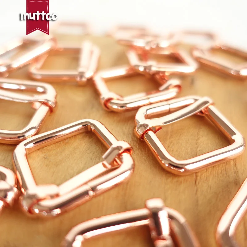 Collar de perro de 2,0 cm, hebilla ajustable de metal rosa y dorado para maleta, correas de hebilla ajustables para mochila, LXK-005 - imagen 2