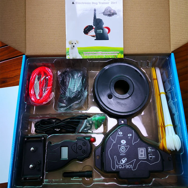 Collar de entrenamiento electrónico remoto recargable 2 en 1 para perros de 500 m con juego de valla electrónica para perros - imagen 2