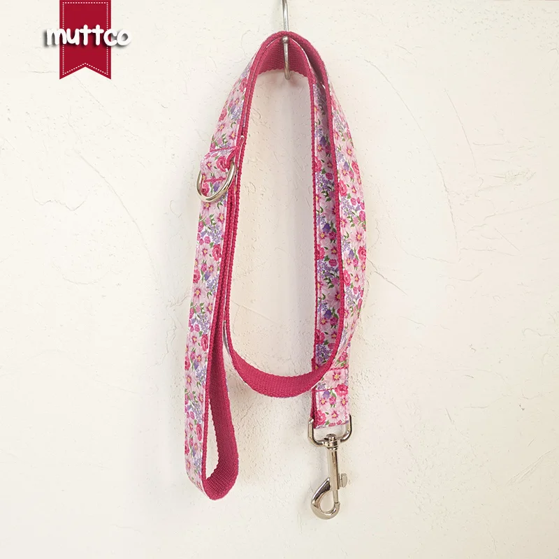MUTTCO vende al por menor collar colorido particular hecho a mano EL FLOR ROSA collares y correas de perro brillantes de moda 5 tamaños UDC048 - imagen 4
